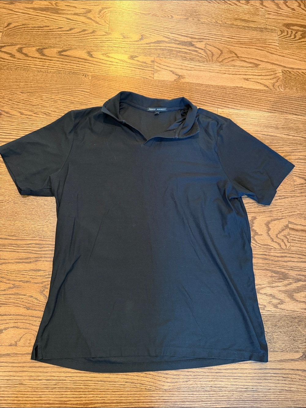 Robert Barakett Black Short-Sleeve Polo Shirt Size Large